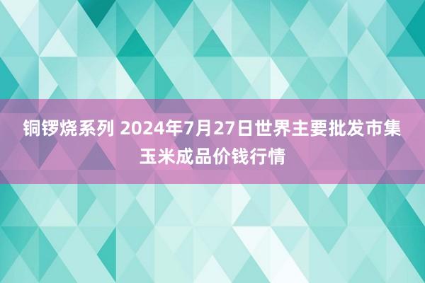 铜锣烧系列 2024年7月27日世界主要批发市集玉米成品价钱行情