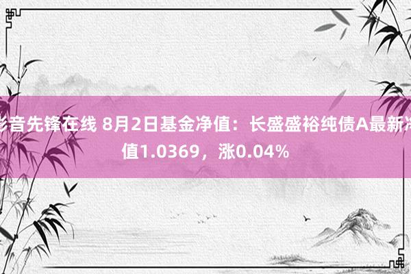 影音先锋在线 8月2日基金净值：长盛盛裕纯债A最新净值1.0369，涨0.04%