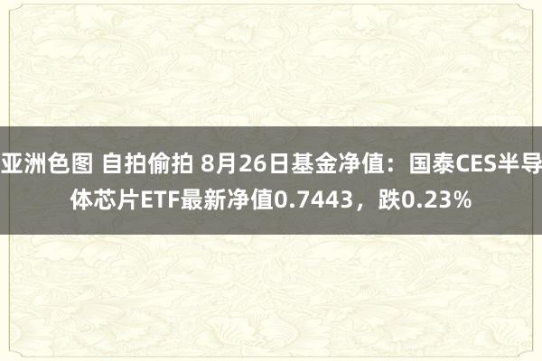 亚洲色图 自拍偷拍 8月26日基金净值：国泰CES半导体芯片ETF最新净值0.7443，跌0.23%