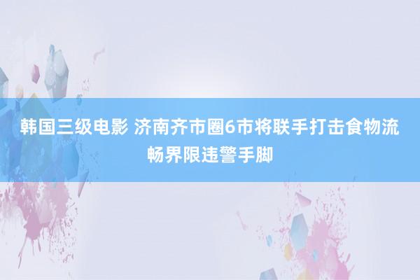 韩国三级电影 济南齐市圈6市将联手打击食物流畅界限违警手脚