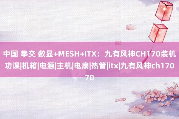 中国 拳交 数显+MESH+ITX：九有风神CH170装机功课|机箱|电源|主机|电扇|热管|itx|九有风神ch170