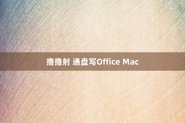 撸撸射 通盘写Office Mac